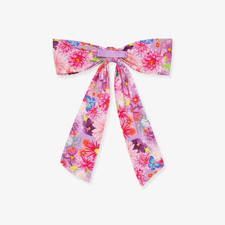 Posh Peanut Bamboo Luxe Bow Hair Clip - Zinnia (Floral) | Baby Riddle