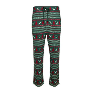 Men's Bamboo Long Sleeve Pajama Set - Holiday Fair Isle (Deer) Pajamas Posh Peanut Size: S