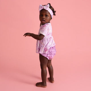 Bamboo Short Sleeve Peplum Top & Bummies Outfit Set - Lilith (Unicorns) Baby & Toddler Outfits Posh Peanut Size: 3-6 Months
