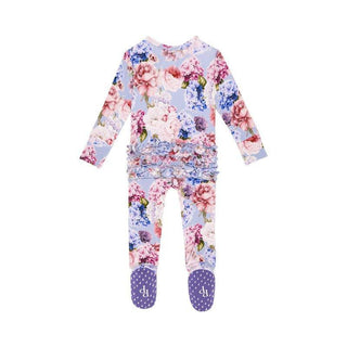Bamboo Ruffle Footie with Zipper - Annie (Floral) Baby & Toddler Sleepwear