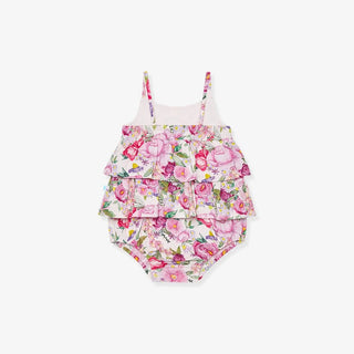 Bamboo Ruffled Bubble Romper - Elly (Floral)Posh PeanutSize: 3-6 Months