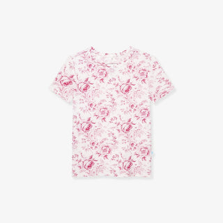 Bamboo Short Sleeve Pajama Set with Shorts - Jolene (Floral) Posh Peanut Size: 2T