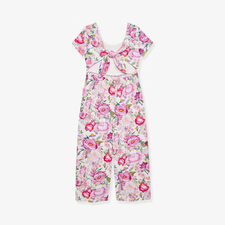 Posh Peanut Bamboo Tie-Back Jumpsuit - Elly (Floral) | Baby Riddle
