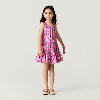 Posh Peanut Bamboo Tiered Dress - Zinnia (Floral) | Baby Riddle