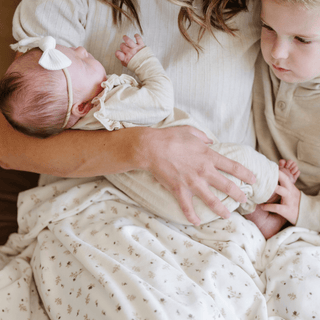 Minky Stretch Receiving Blankets Saranoni Color: Neutral Checkered