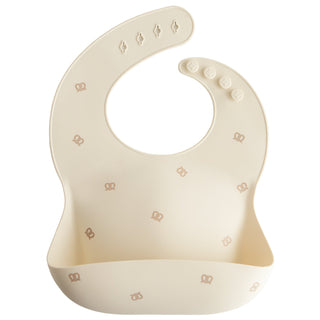 Silicone Baby BibSilicone BibMushieColor: Pretzel