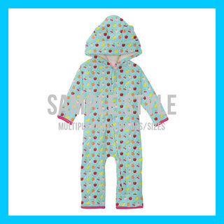 Kickee Pants Quilted Hoodie Coverall with Sherpa-Lined Hood and Zipper - Fall 3 Aquatic Adventure PRE-ORDER (AA24)