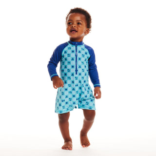Andy & Evan Swim Romper & Hat Set - Beach Vibes | Baby Riddle
