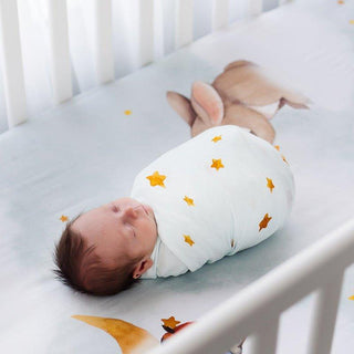 Bamboo Swaddle Blanket - Goodnight Wonderland Swaddle Rookie Humans