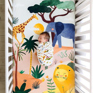 Bamboo Swaddle Blanket - In The Savanna Swaddle Swaddling Blankets