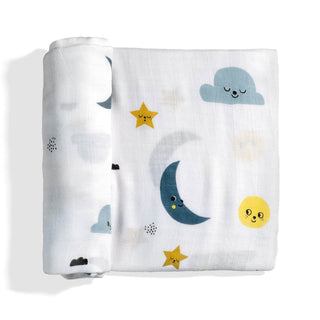 Rookie Humans Swaddle Blanket, Moon and Stars