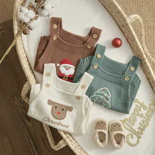 Newborn Knitted Christmas Romper