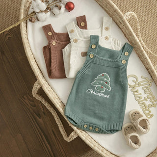 Newborn Knitted Christmas Romper