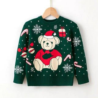 Knitted Teddy Bear Christmas Sweater