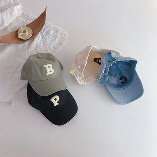 Plush Letter Baseball Cap RYAN AND REMI Letter: A Size: 49-53cm