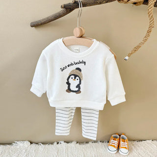 Cute Polar Lounge Set RYAN AND REMI Color: Penguin Kid Size: 6-9M
