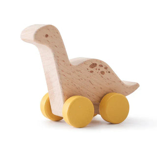 Beech Wooden Dinosaur On Wheels RYAN AND REMI Color: Tanystropheus