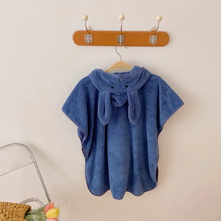 Animal Poncho Bath Towel RYAN AND REMI Color: Blue Size: 67x87cm