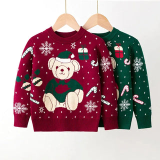 Knitted Teddy Bear Christmas Sweater