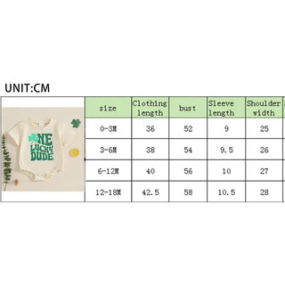 Baby Boys One Lucky Dude St. Patrick's Day Letters Shamrock Romper Infant Irish Clothes Short Sleeve Jumpsuit Baby & Toddler Outfits August + Willow Color: Beige Kid Size: 0-3M Ships From: United States