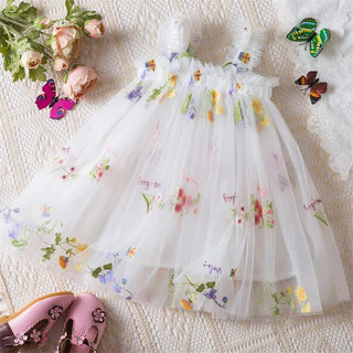 Floral Butterfly Tulle Dress RYAN AND REMI Color: G Kid Size: 9-12M