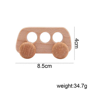Montessori Educational Smooth Maple Wood Toy Cars RYAN AND REMI Color: L
