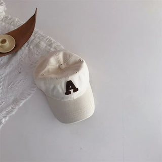 Plush Letter Baseball Cap RYAN AND REMI Letter: A Size: 49-53cm