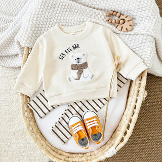 Cute Polar Lounge Set RYAN AND REMI Color: Polar Bear Kid Size: 6-9M