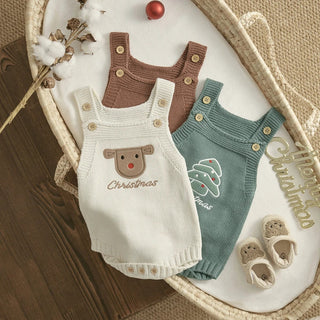 Newborn Knitted Christmas Romper