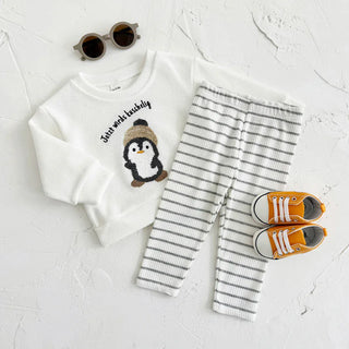 Cute Polar Lounge Set RYAN AND REMI Color: Penguin Kid Size: 6-9M