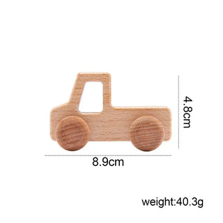 Montessori Educational Smooth Maple Wood Toy Cars RYAN AND REMI Color: O