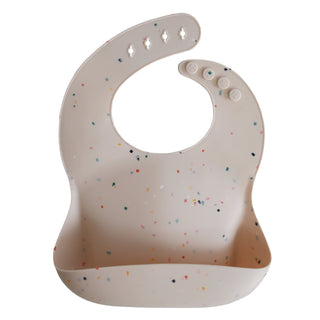 Silicone Baby BibSilicone BibMushieColor: Vanilla Confetti