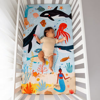 Beyond The Reef Standard Size Crib Sheet Crib sheets Rookie Humans Size: US Standard crib size