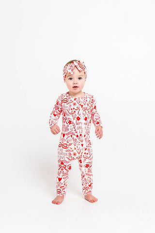 No Greater Love Pink Bamboo Footless Onesie Onesie Holy Pals Size: 00-03M