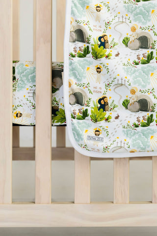 He Is Risen Cotton Blanket Blankets Holy Pals Size: Baby