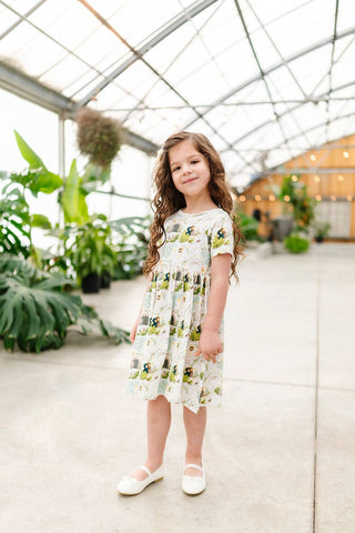 He Is Risen Cotton Short Sleeve Twirl Dress Dress Holy Pals Size: 02