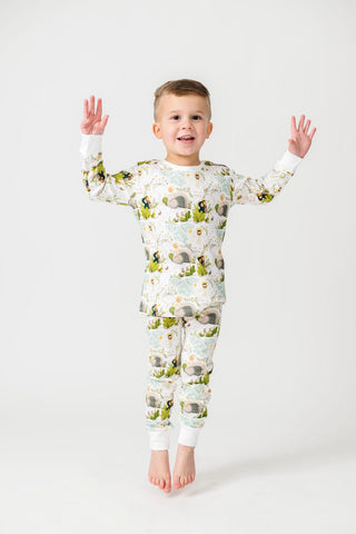 He Is Risen Cotton Long Sleeve Pajama Set Two Piece Holy Pals Size: 2