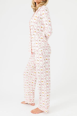Let Us Adore Him PJ Womens Notch Collar Set Bamboo