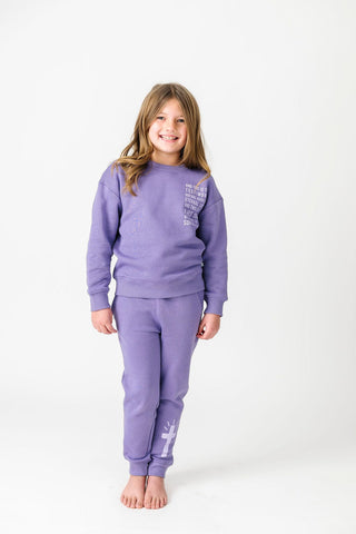 Eternal Life Purple Fleece Jogger Jogger Holy Pals Size: 02