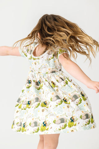 He Is Risen Cotton Short Sleeve Twirl Dress Dress Holy Pals Size: 02