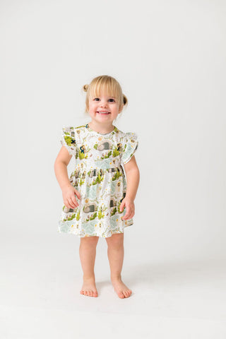 He Is Risen Cotton Short Sleeve Twirl Bodysuit Dress Dresses Holy Pals Size: 00-03M