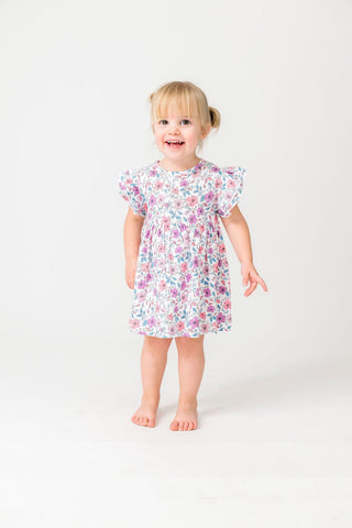 God is Love Cotton Short Sleeve Twirl Bodysuit Dress Dresses Holy Pals Size: 00-03M