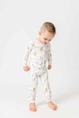 New Birth Bamboo Long Sleeve Pajama Set Two Piece Holy Pals Size: 02