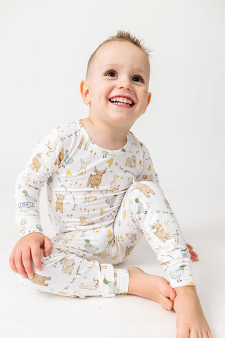New Birth Bamboo Long Sleeve Pajama Set Two Piece Holy Pals Size: 02