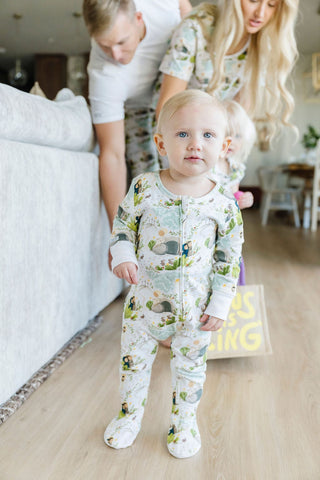 He Is Risen Cotton Footie with 2-Way Zipper Onesie Holy Pals Size: NB