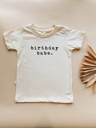 Organic Cotton Short Sleeve Tee Shirt - Birthday Babe