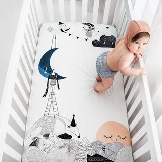 The Moon's Birthday Standard Size Crib Sheet Crib sheets Rookie Humans Size: US Standard crib size