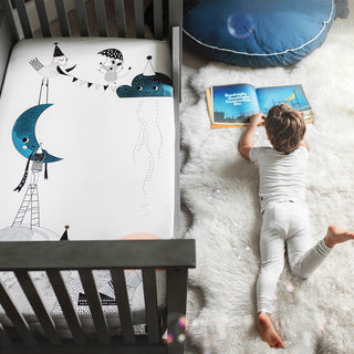The Moon's Birthday Standard Size Crib Sheet Crib sheets Rookie Humans Size: US Standard crib size