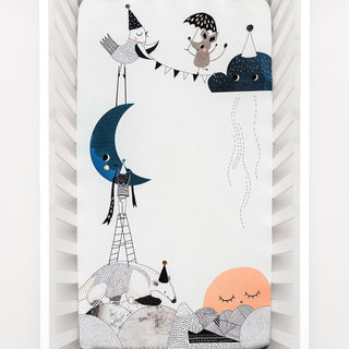 Crib Sheet & Swaddle Baby Gift Set - Moon's Birthday Rookie Humans
