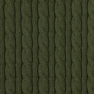 Classic Cable Knit Baby Sweater in Forest Green